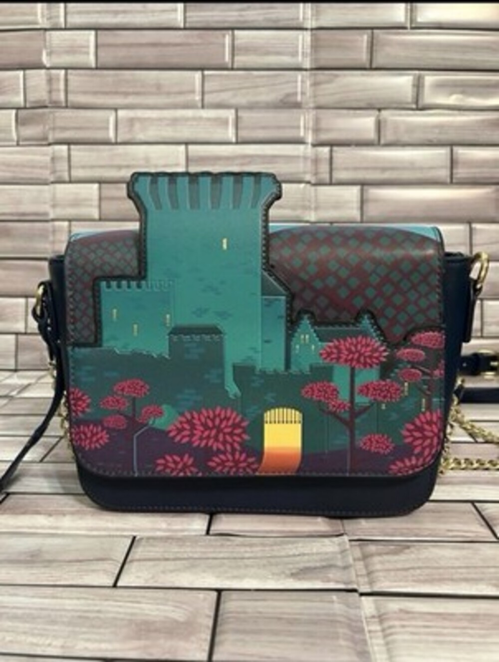 Disney Brave Castle Crossbody Bag – Merida Inspired Purse, Fantasy Castle Design
